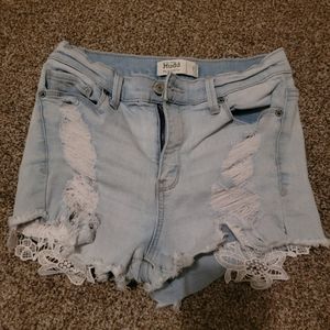 Junior's Mudd Jean Shorts Size 7 Doily pockets